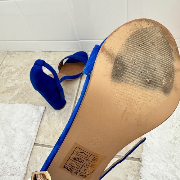 J. Adams Cobalt Blue Chunky Heels - Picture 7 of 15